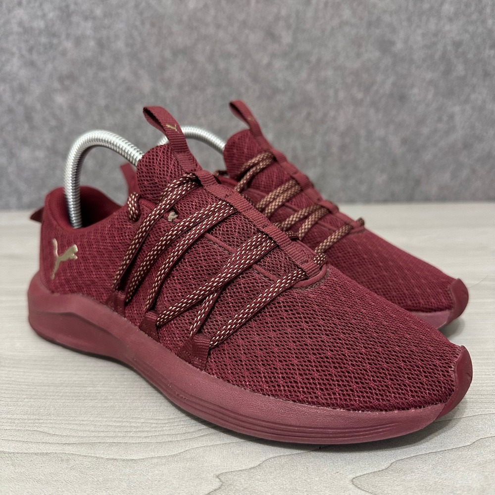 Puma Prowl Alt Knit Mesh Sneakers Womens 8 Burgundy Gold Training Shoes